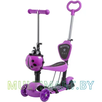 Самокат Novatrack Disco-Kids Saddle Pro 120SB.DISCOKIDS.VL9 (фиолетовый, 2019)